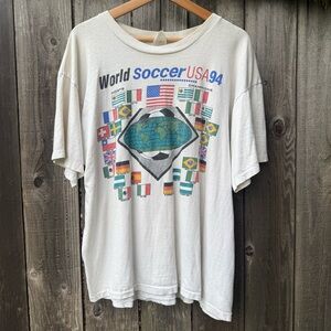Vintage World Soccer USA 1994 Graphic T-Shirt